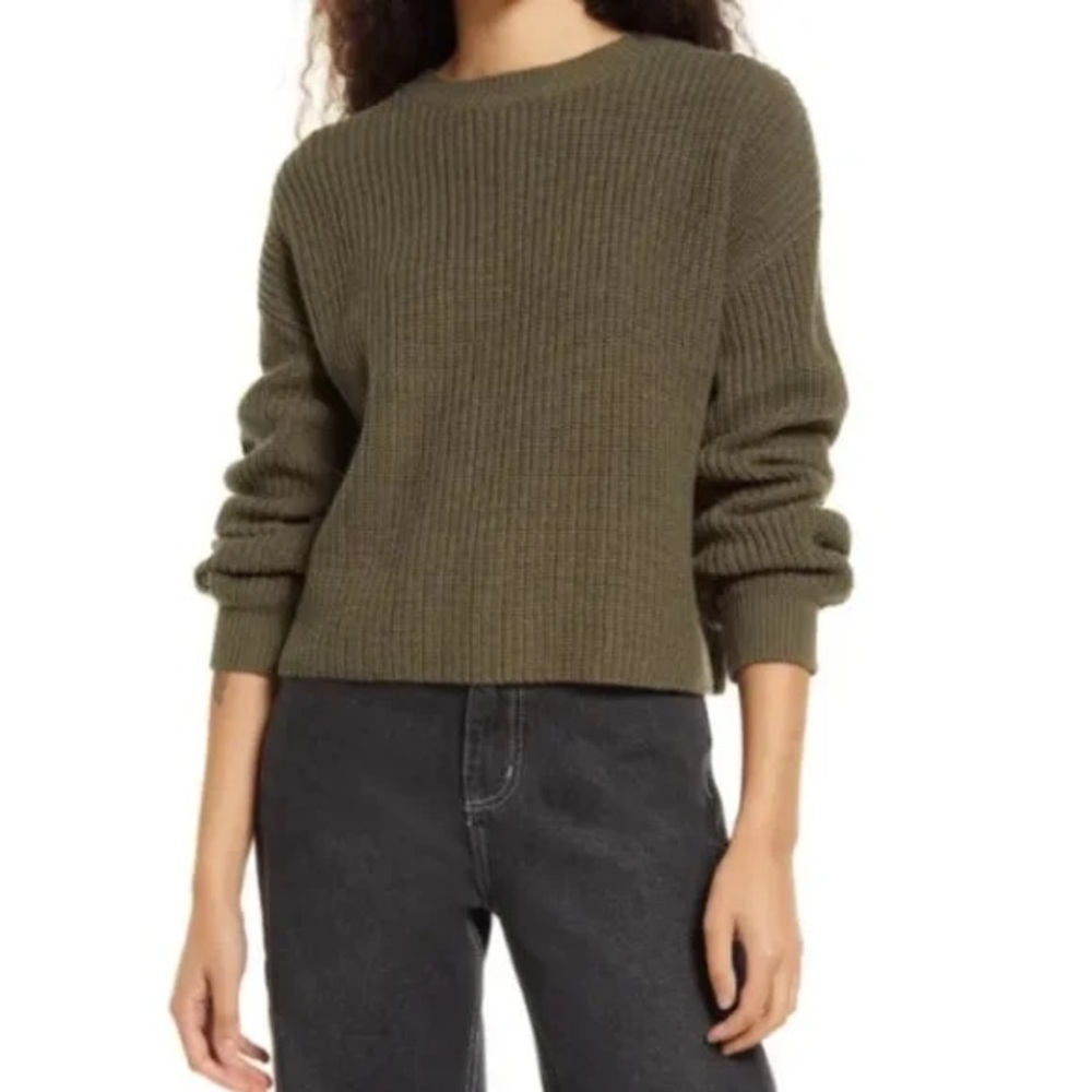 BP. Hunter Green Ribbed Sweater